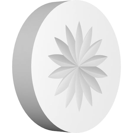Ekena Millwork Standard Grayson Flower Rosette With Square Edge, 5"W x 5"H x 1"P ROSP050X050X100GRY09